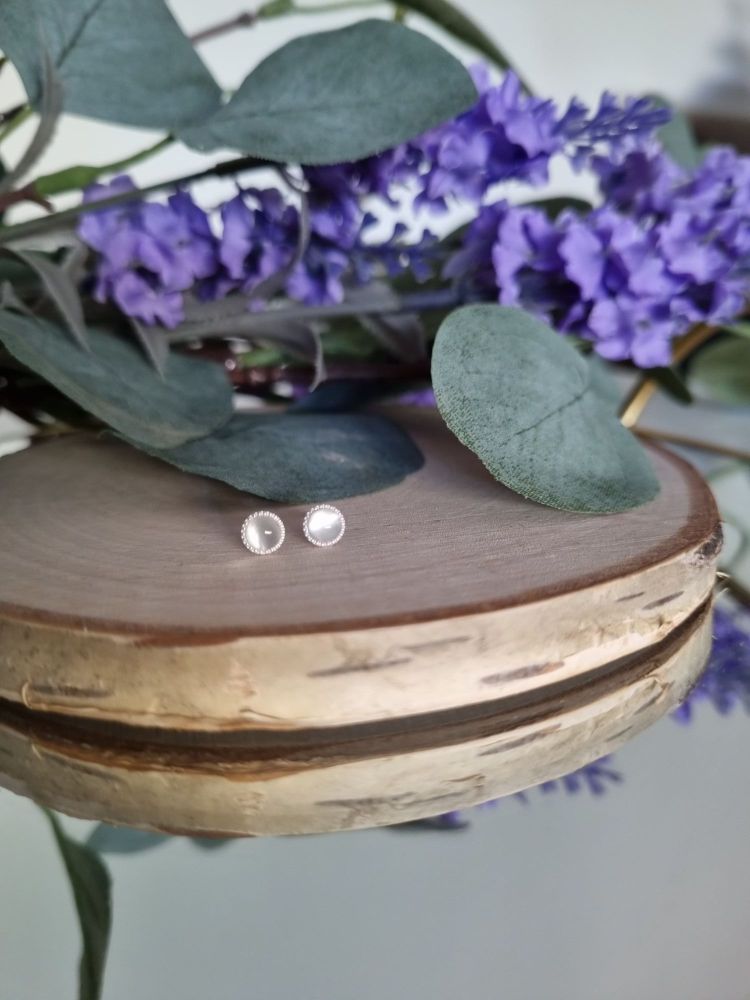 Moonstone Studs (4mm)