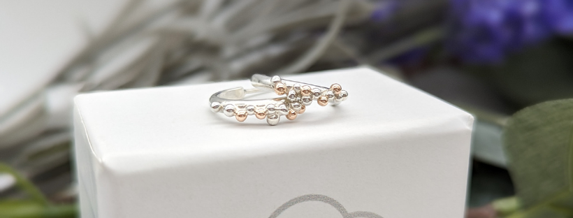 Silver and Gold Granulation Hoops 
