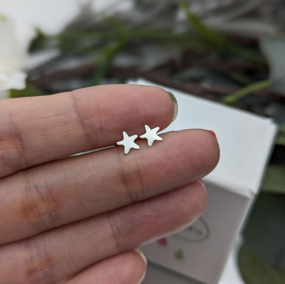 Star Studs | Silver Earrings
