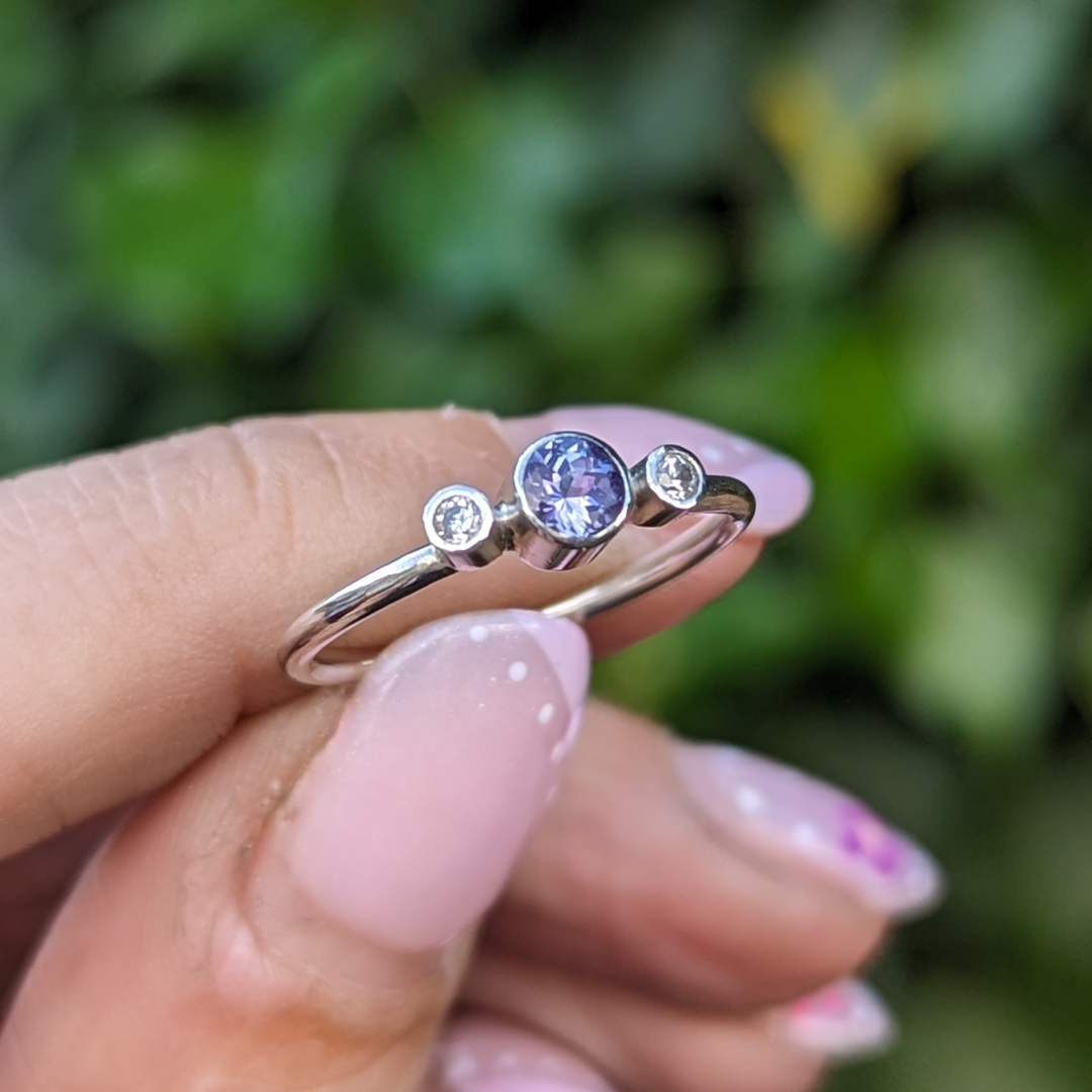 Tanzanite Ring CZ 2 by Streets Craft Creations