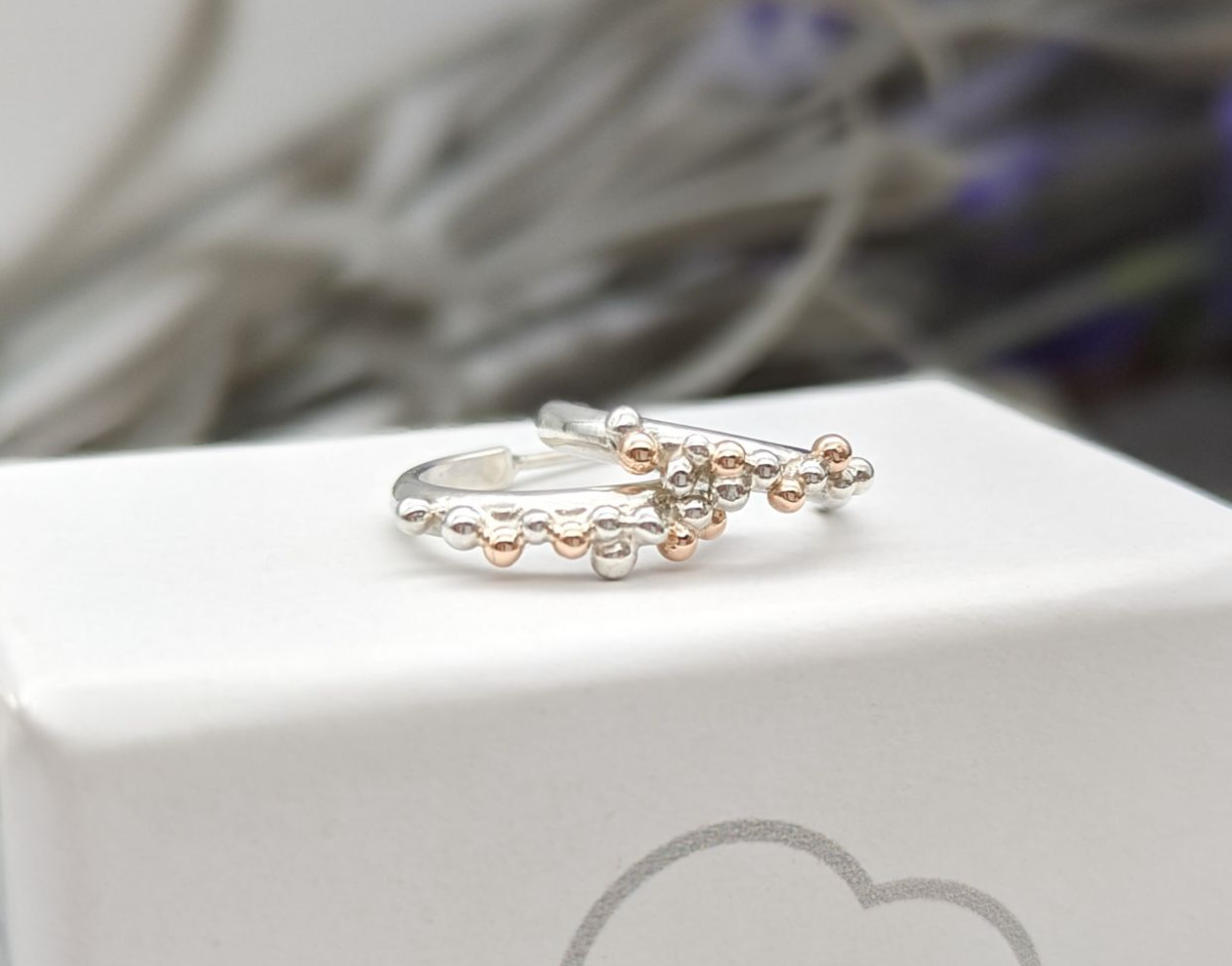 Silver and Gold Granulation Hoops 