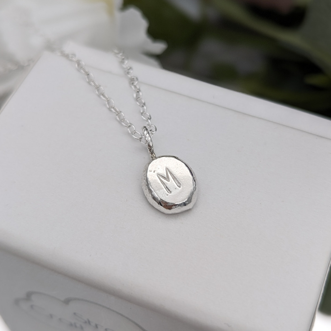 Initial Pebble Necklace