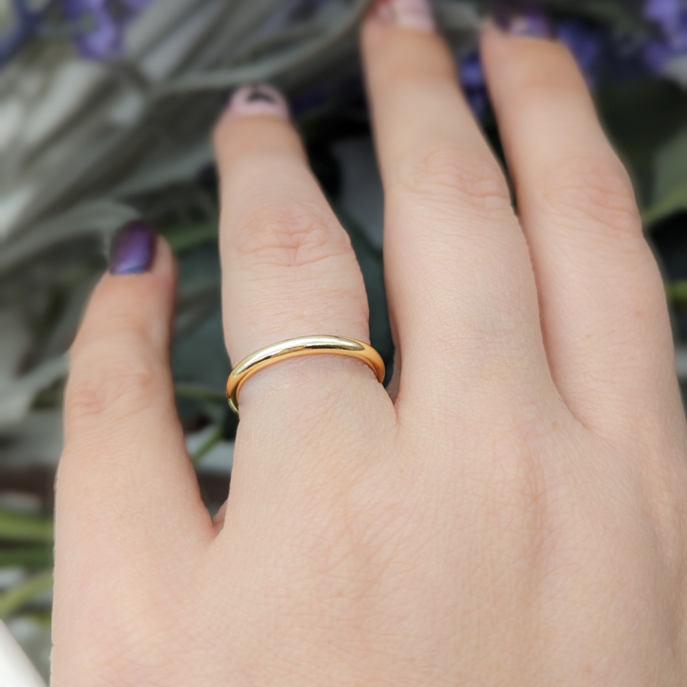 Classic D shape Ring | 9ct Gold Ring