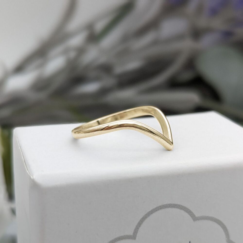 Gold Wishbone Ring  | 9ct Gold Rings