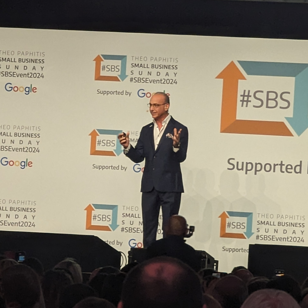 Theo Paphitis giving his welcoming speech 