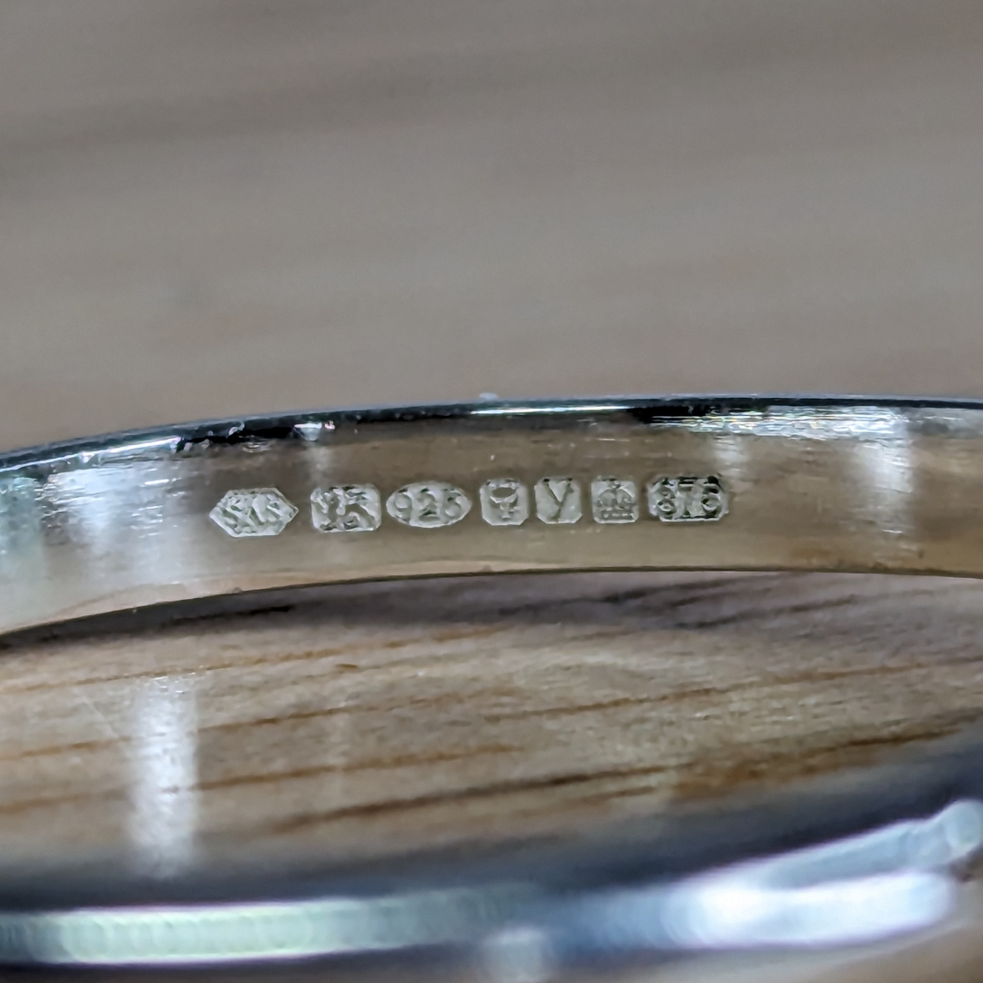 Hallmark on the inside of a ring 