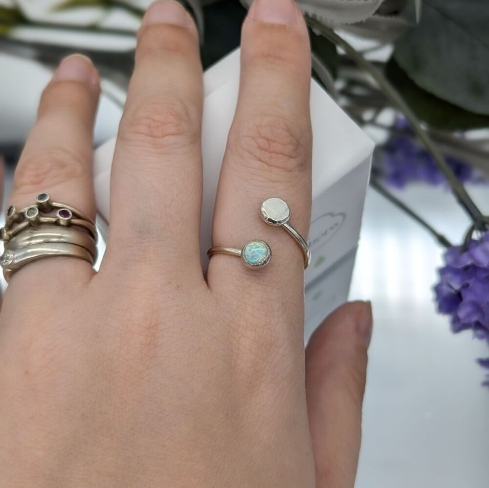 Created Opal Open Ring | Silver & Gemstone Rings