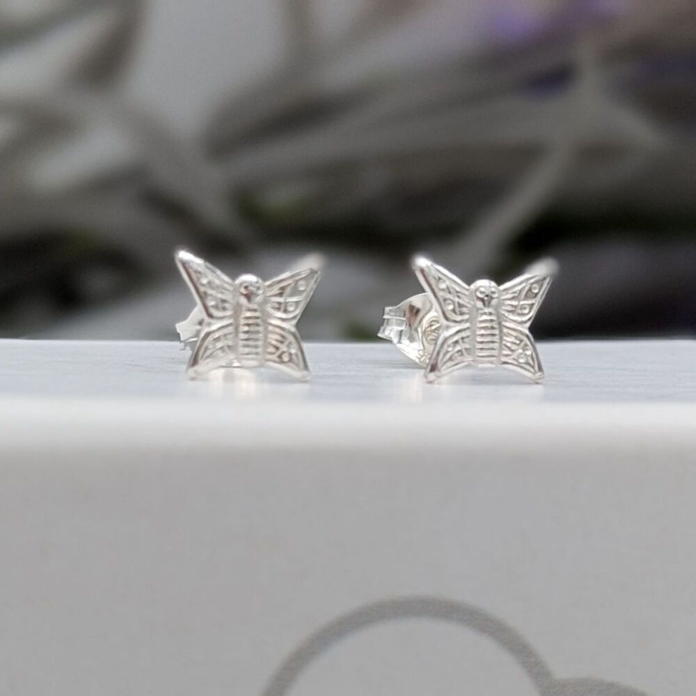 Butterfly Stud Earrings | Silver Earrings