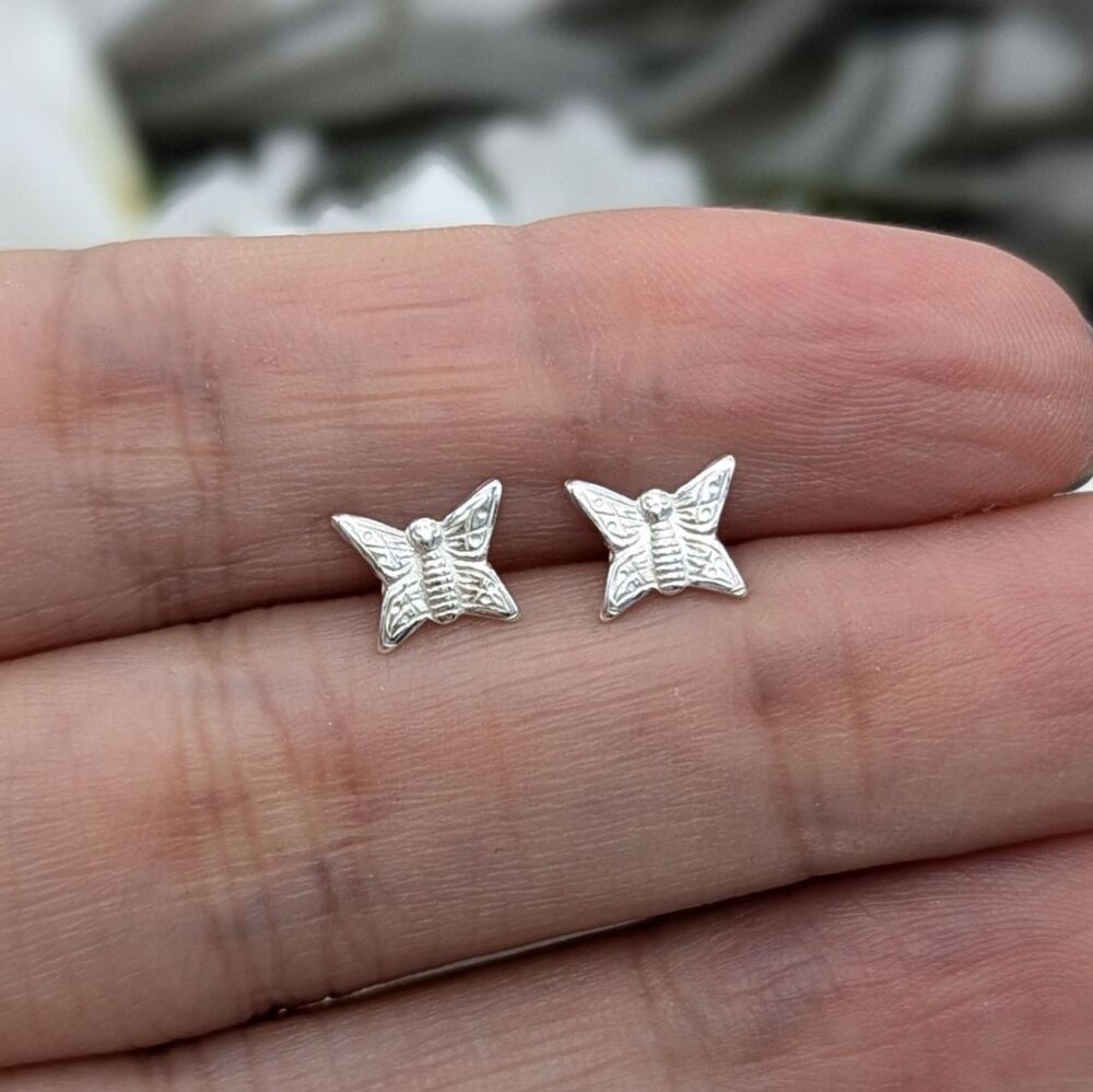Butterfly Stud Earrings | Silver Earrings
