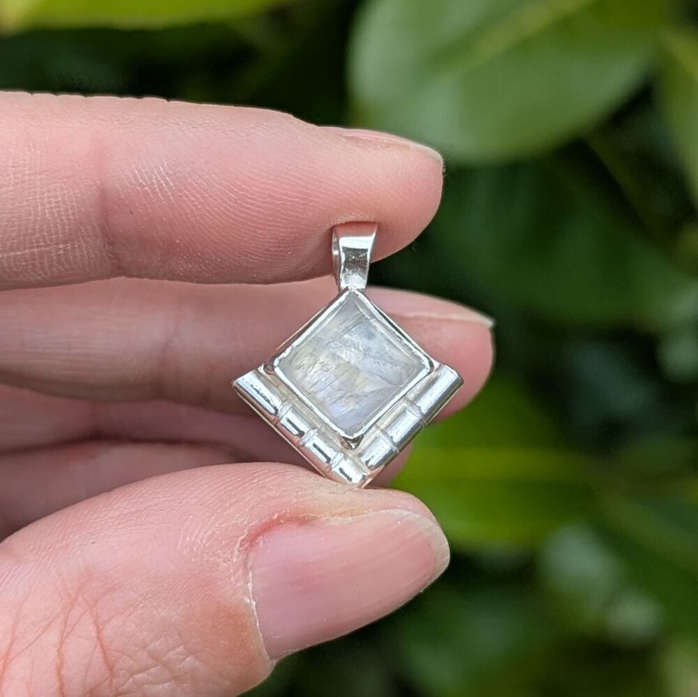 Silver Moonstone Necklace - Celeste