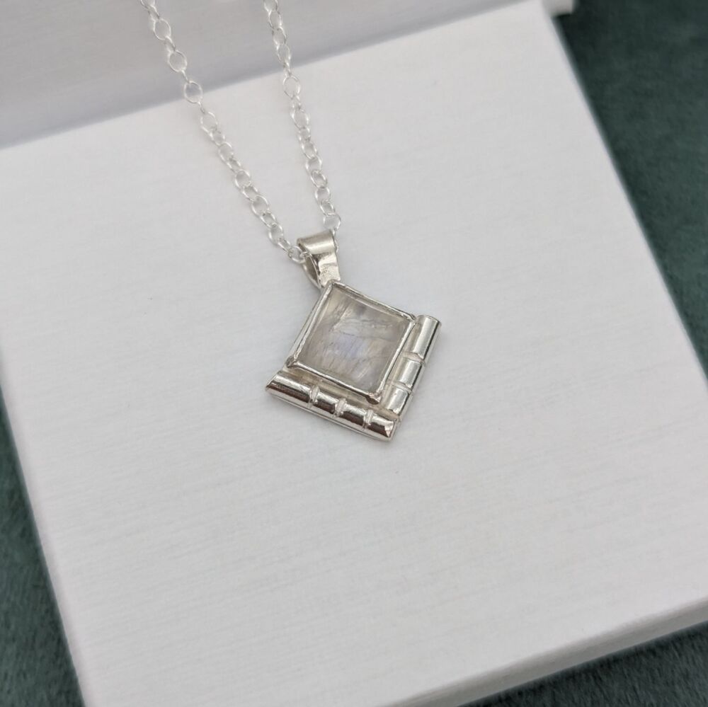 Silver Moonstone Necklace - Celeste