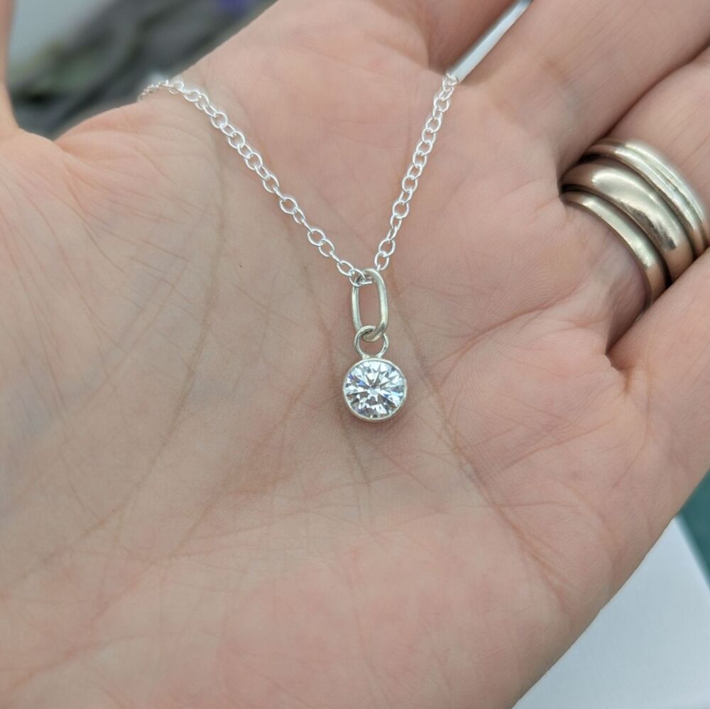 Silver Cubic Zirconia Necklace