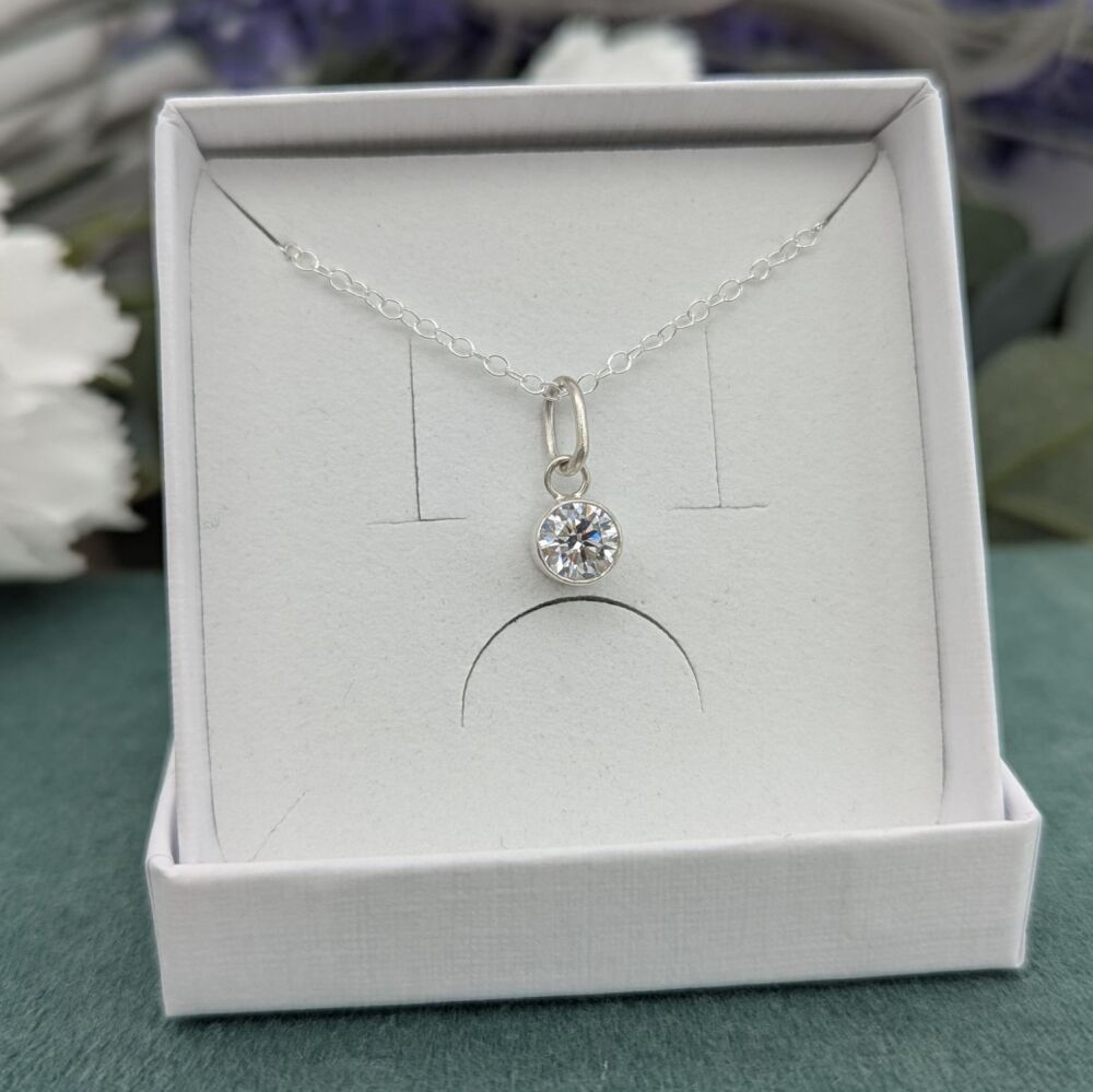 Silver Cubic Zirconia Necklace