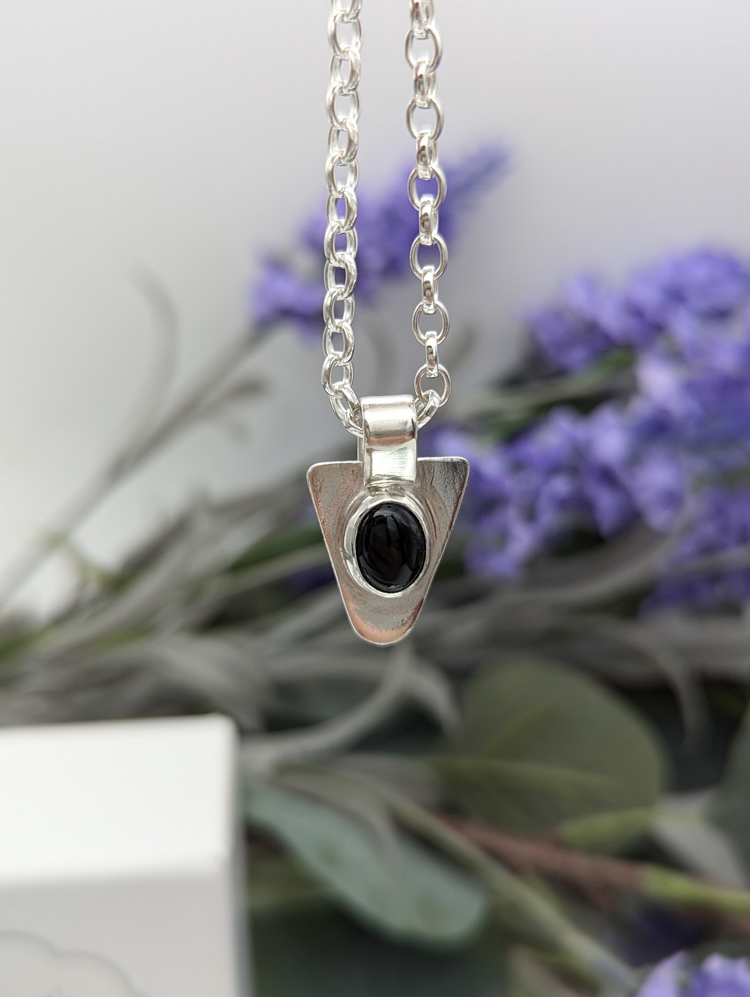 Men's Onyx & Silver Chain