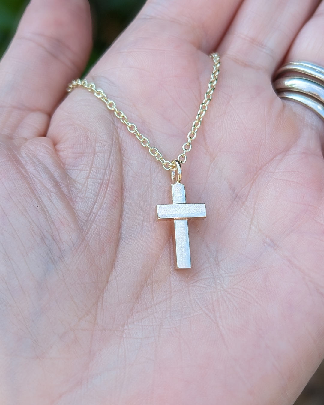 Solid Gold Cross Pendant
