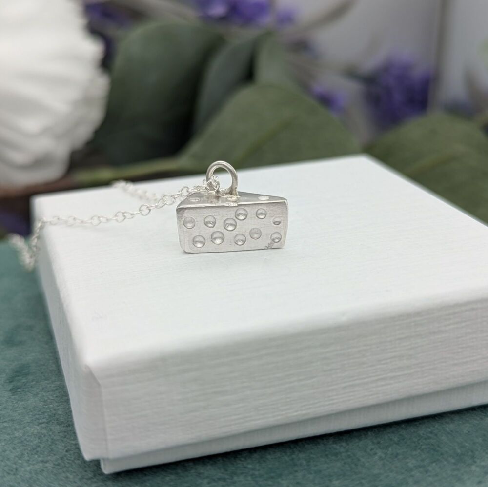 The First Slice | Silver Cheese Necklace