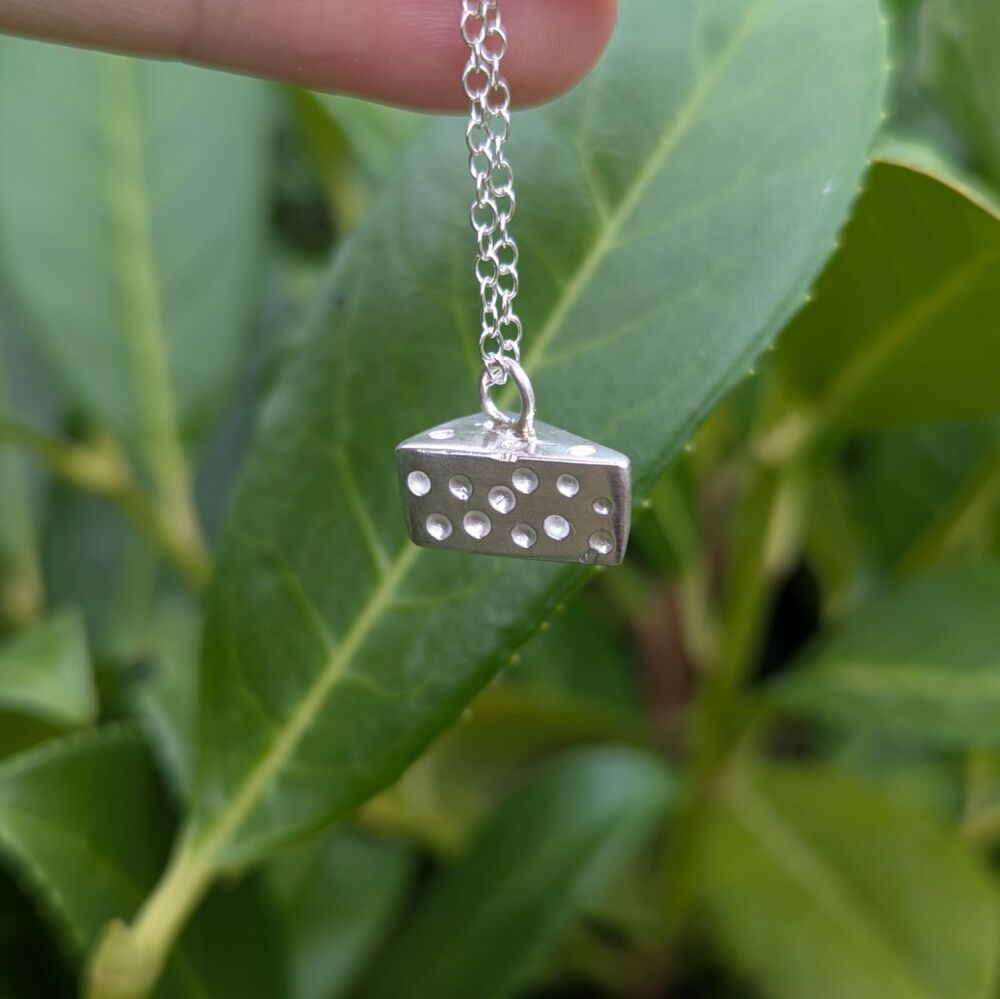 The First Slice | Silver Cheese Necklace