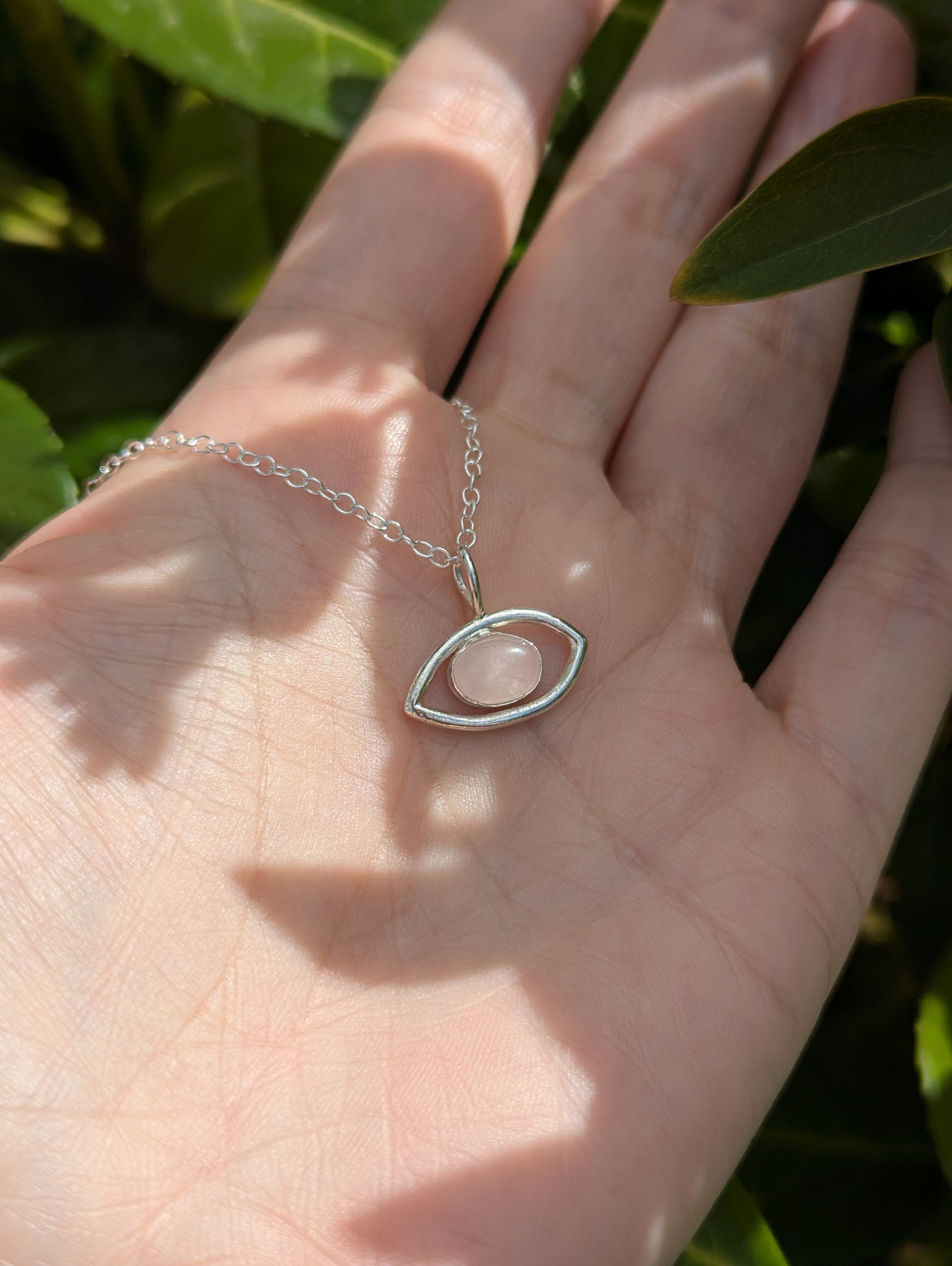 Rose Quartz Eye Gazer Necklace