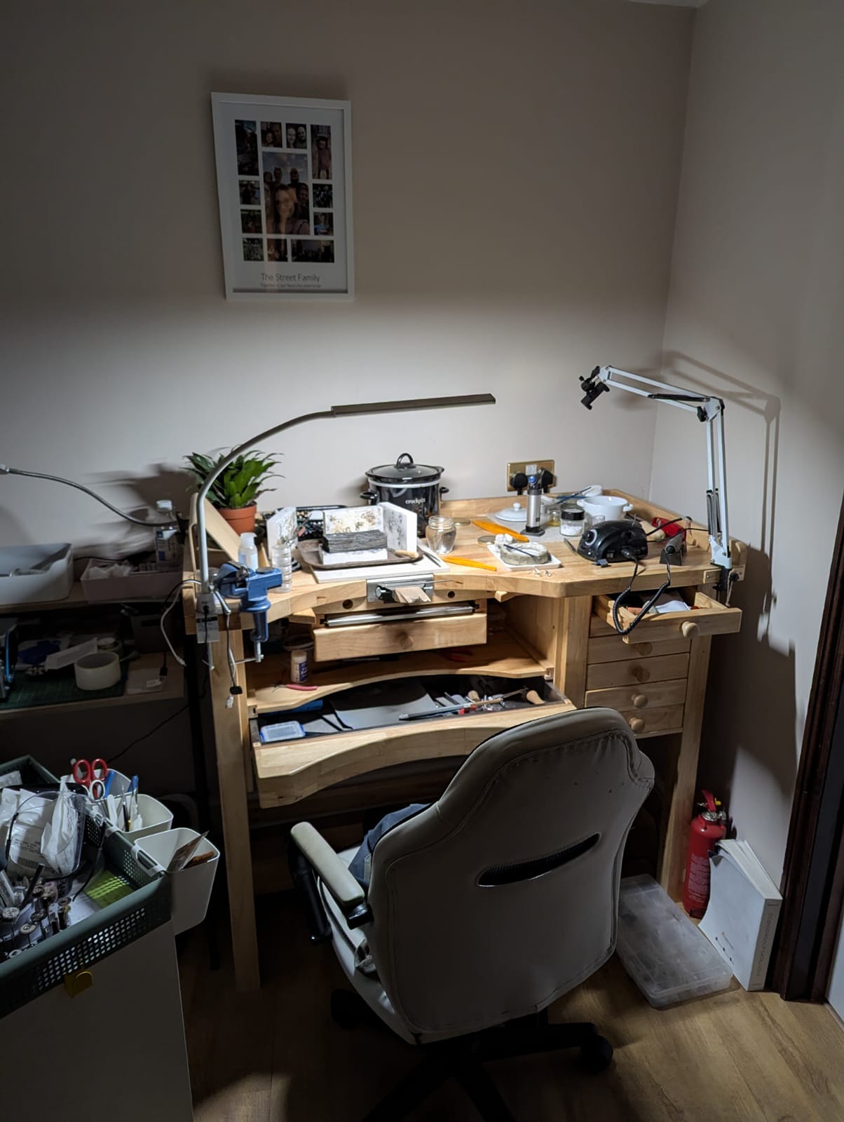 My studio in the quiet of the evening