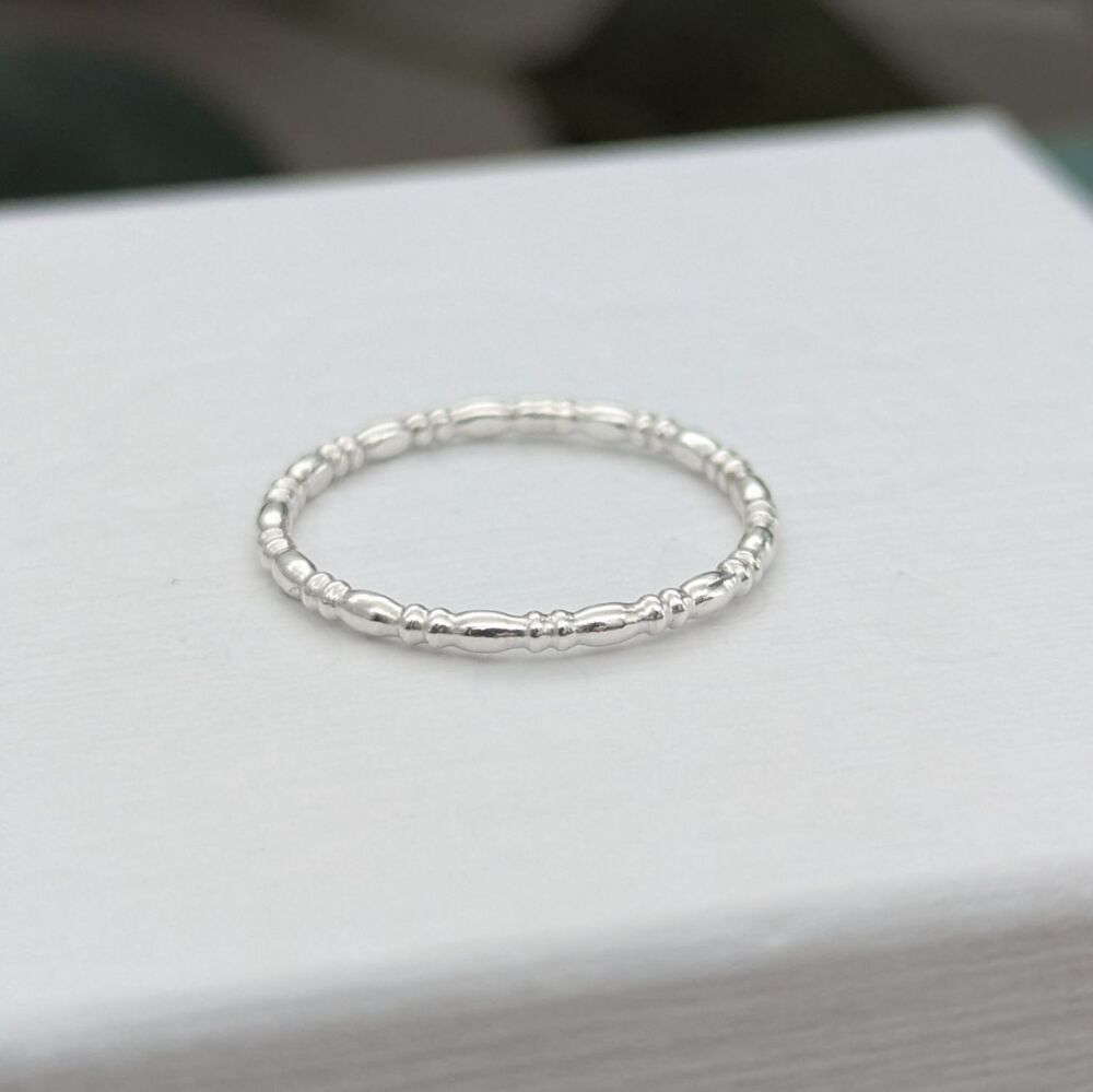 Decorated Silver Stacking Ring | Silver Rings