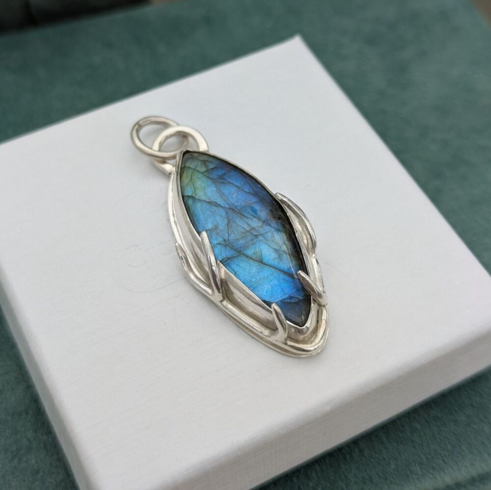 The Becoming Pendant | Silver Labradorite One of a Kind Pendant
