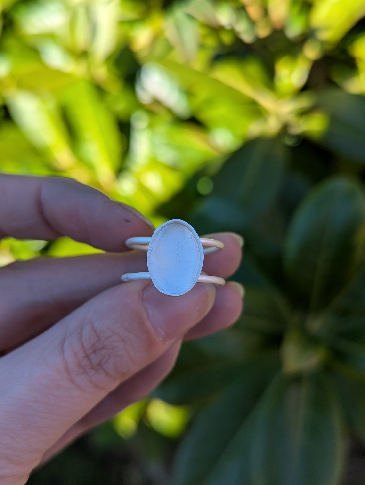 The silver ring in progress 