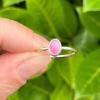 Sterling silver Oval Aurora Opal Ring