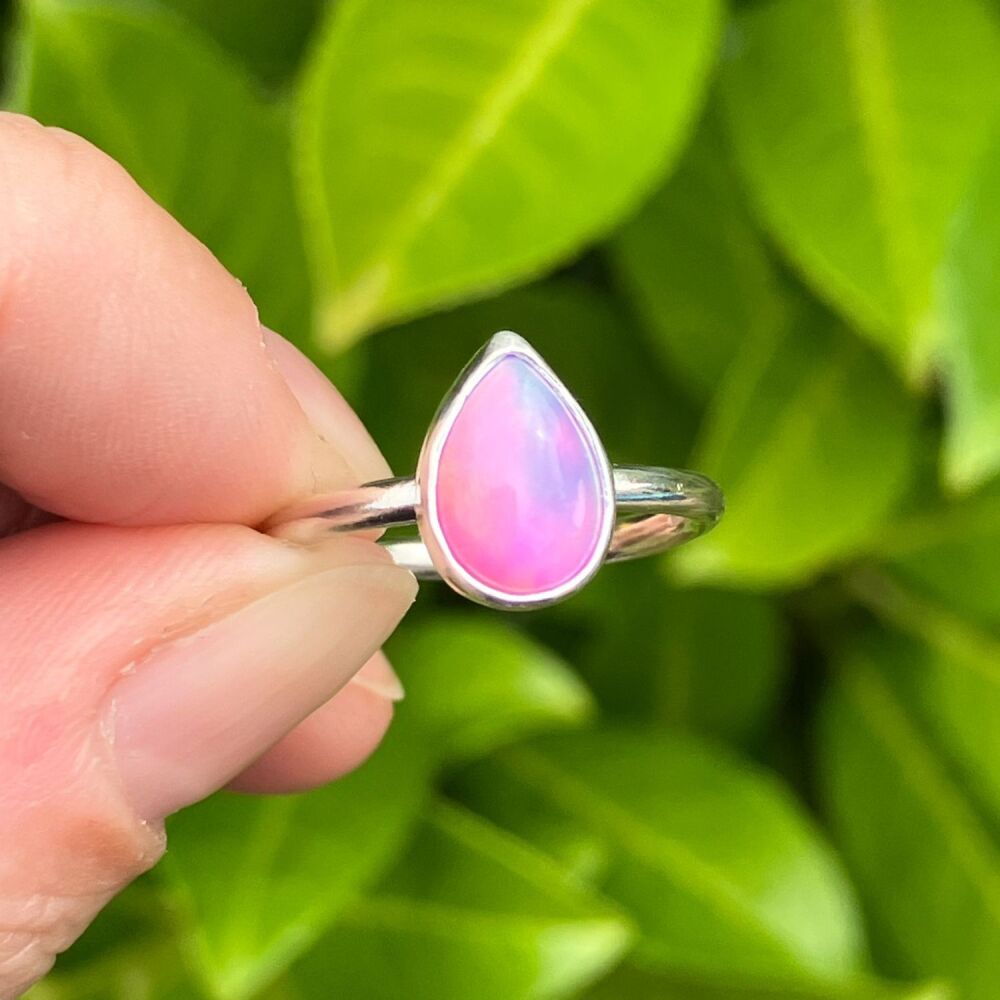 The Luminary | Sterling Silver and Aurora Opal Ring