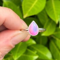 Pink/Purple Aurora Opal sterling silver ring