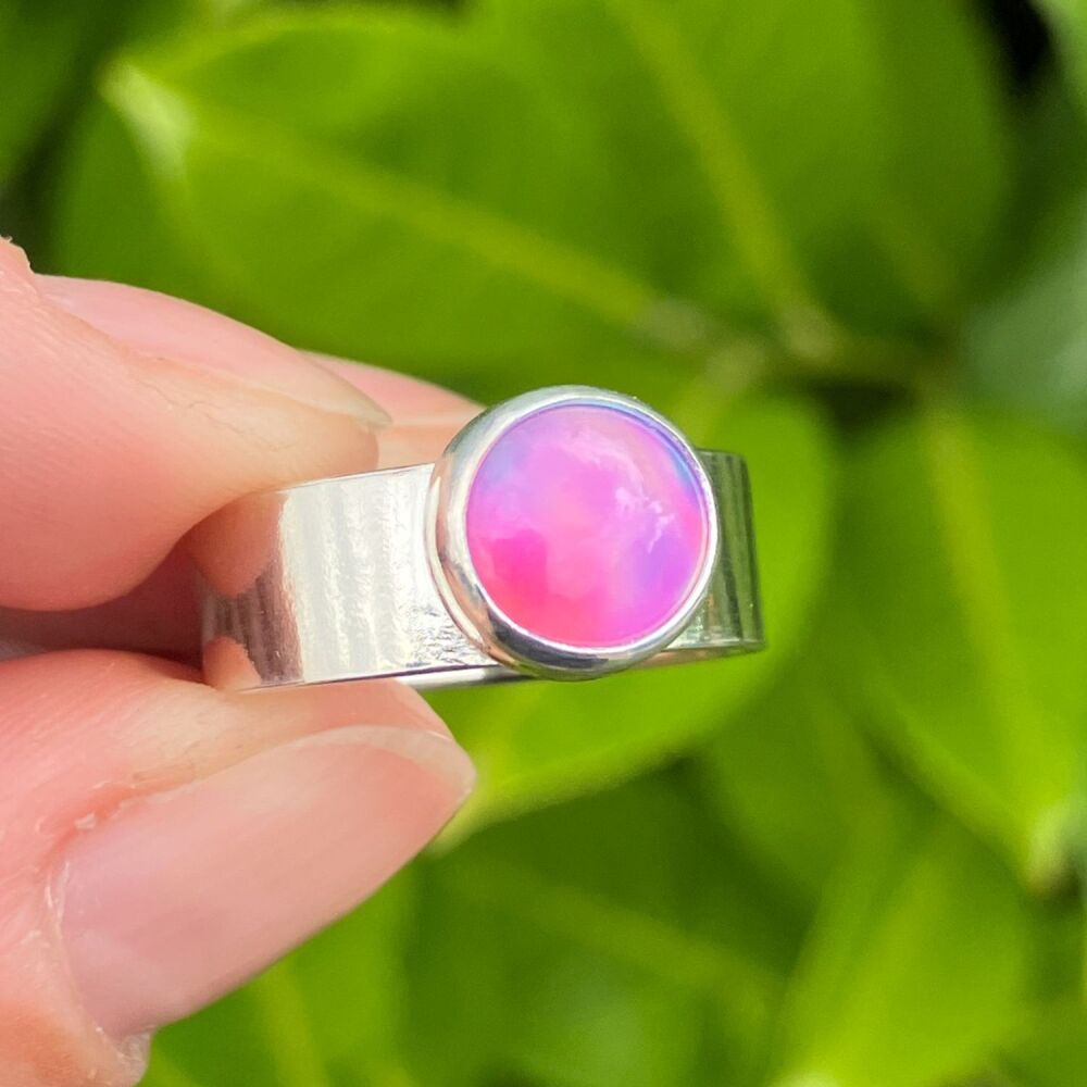 The Solstice | Aurora Opal Silver Ring