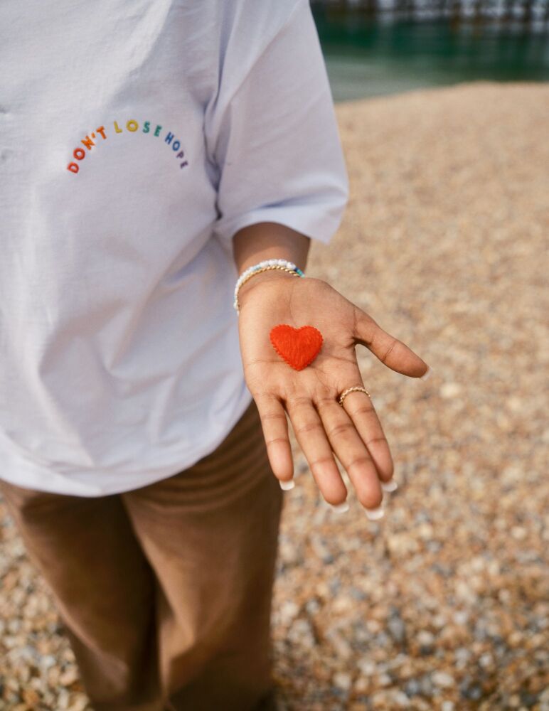 Hummingbird Heart Badge