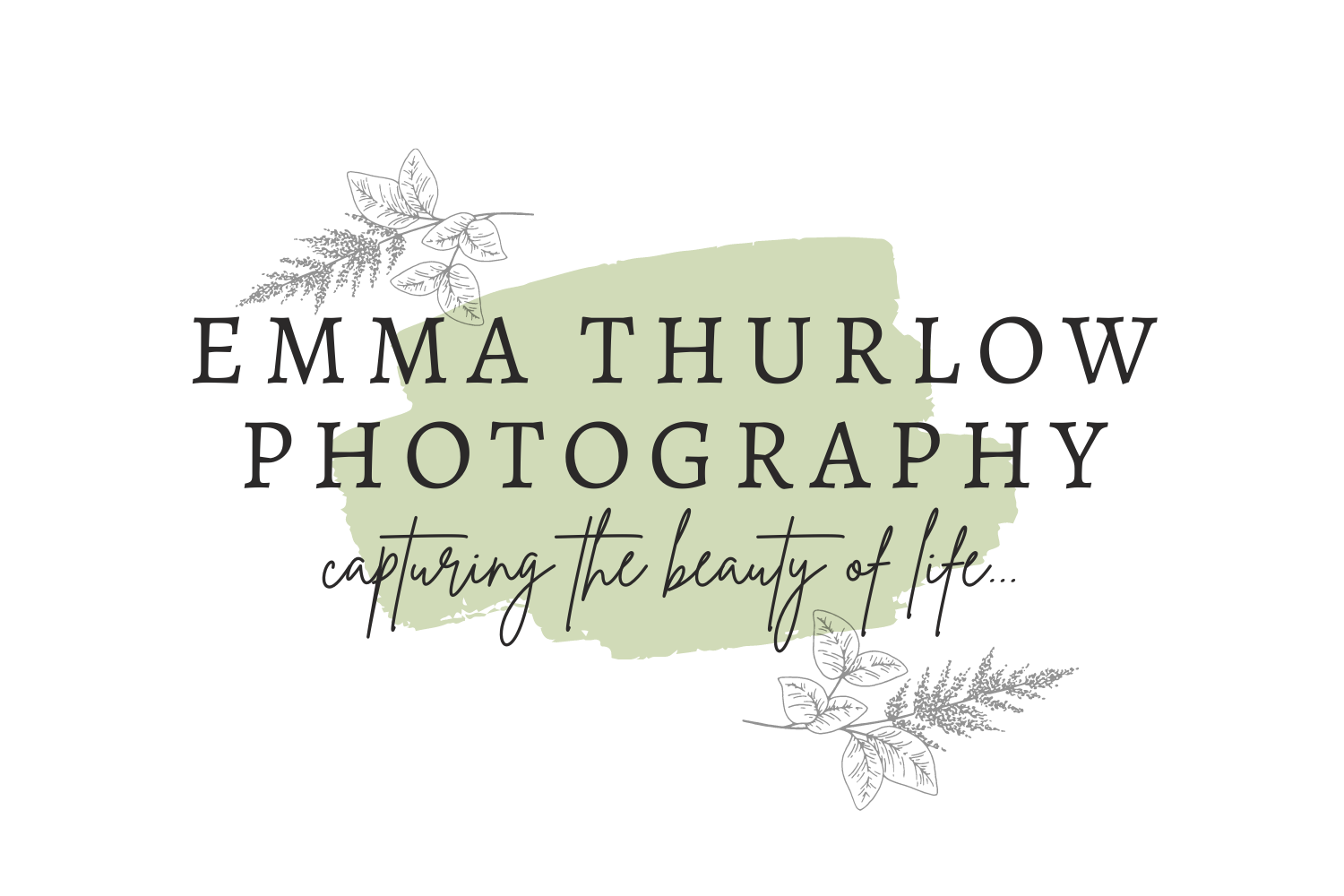 Logo reads Emma Thurlow Photography - capturing the beauty of life