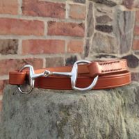 ENGLISH BRIDLE LEATHER BELT WITH A SNAFFLE CLASP