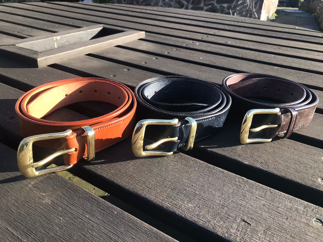 Selection of west end buckle beltsbuckle belts