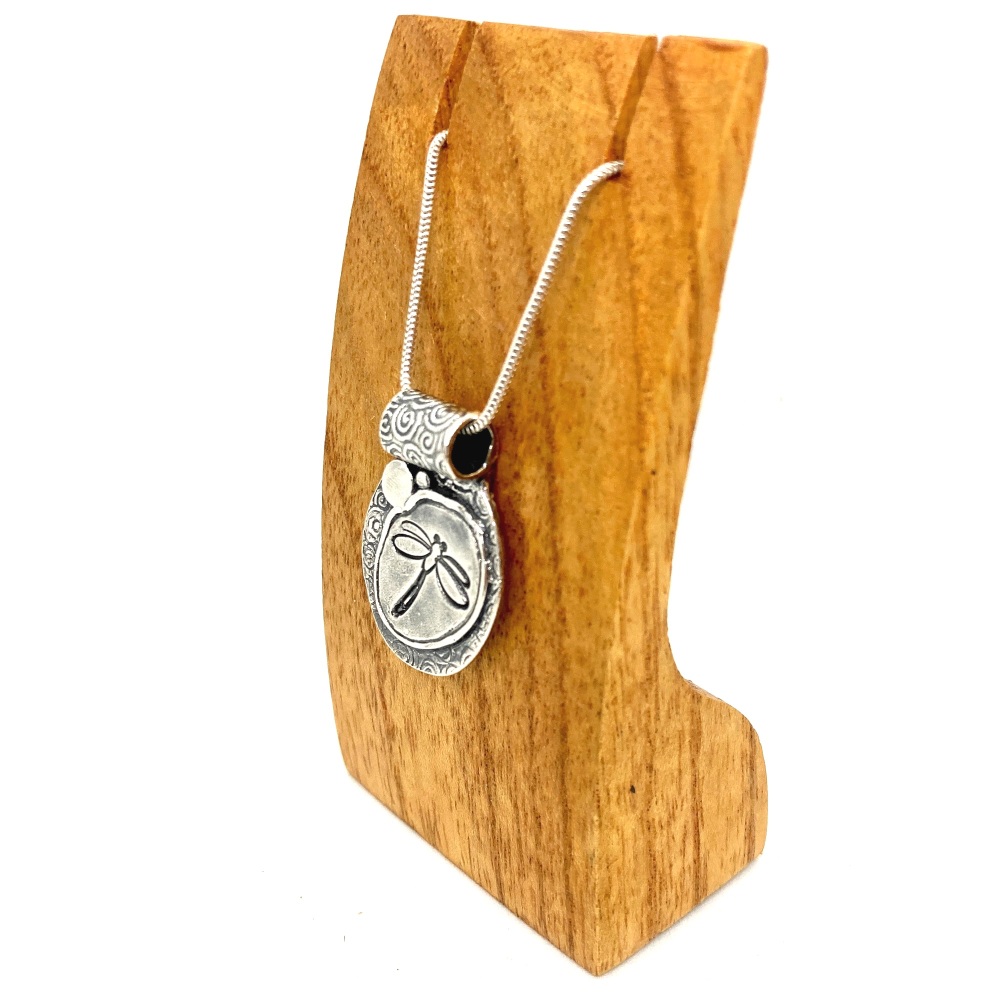 Hallmarked Dragonfly Pendant made from solid silver and featuring a unique design