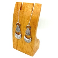 Solid silver statement earrings - Raindrop Earrings