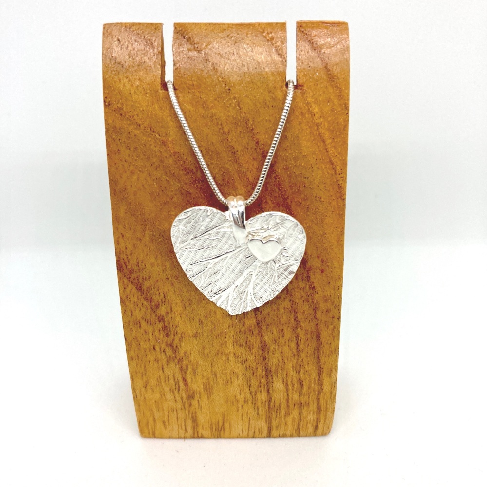 Silver Birch - Large Heart with Mini Heart