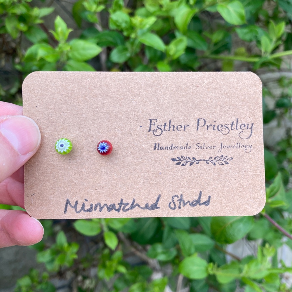 Mismatched Mini Glass Studs 1