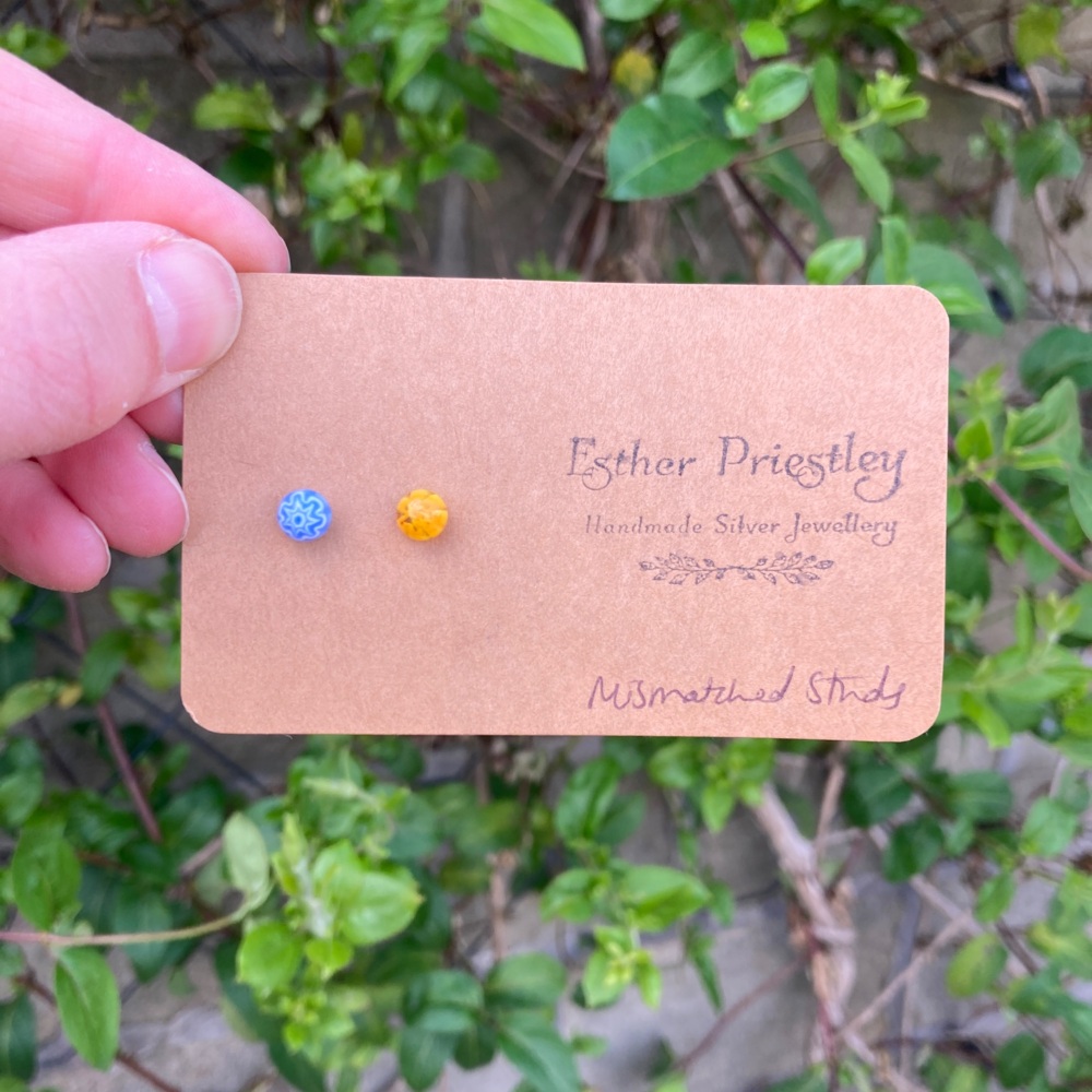 Mismatched Mini Glass Studs 8