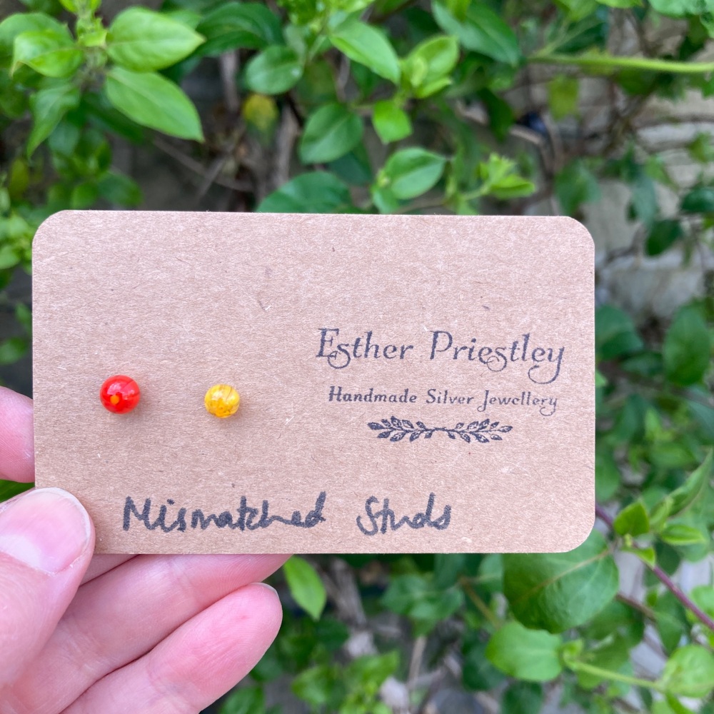 Mismatched Mini Glass Studs 2