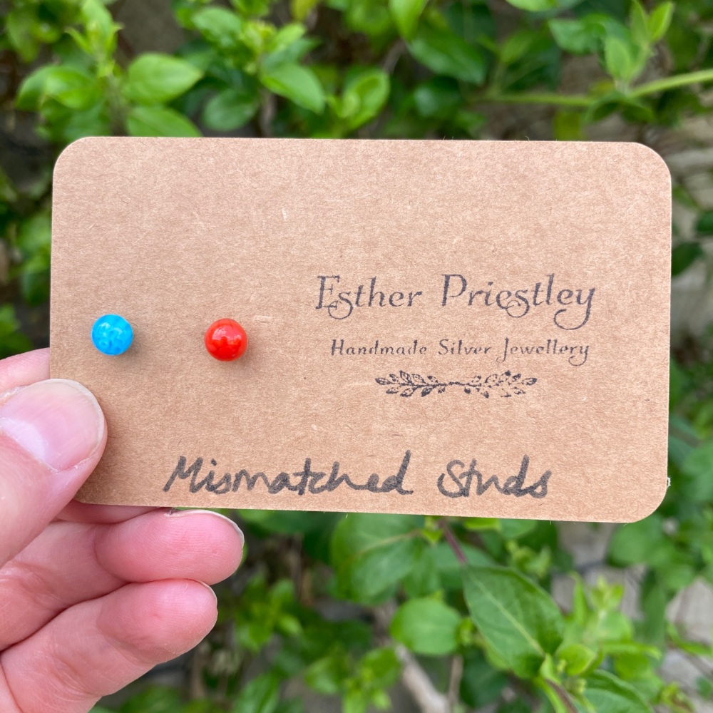 Mismatched Mini Glass Studs 4
