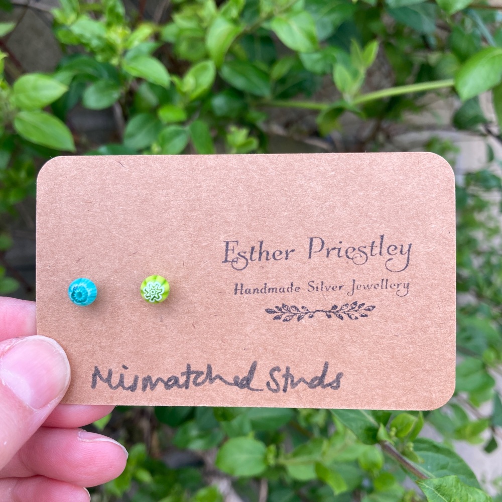 Mismatched Mini Glass Studs 7