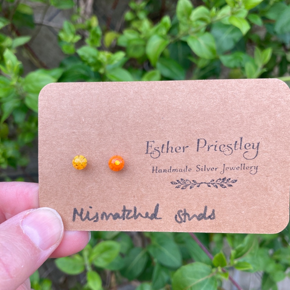 Mismatched Mini Glass Studs 6