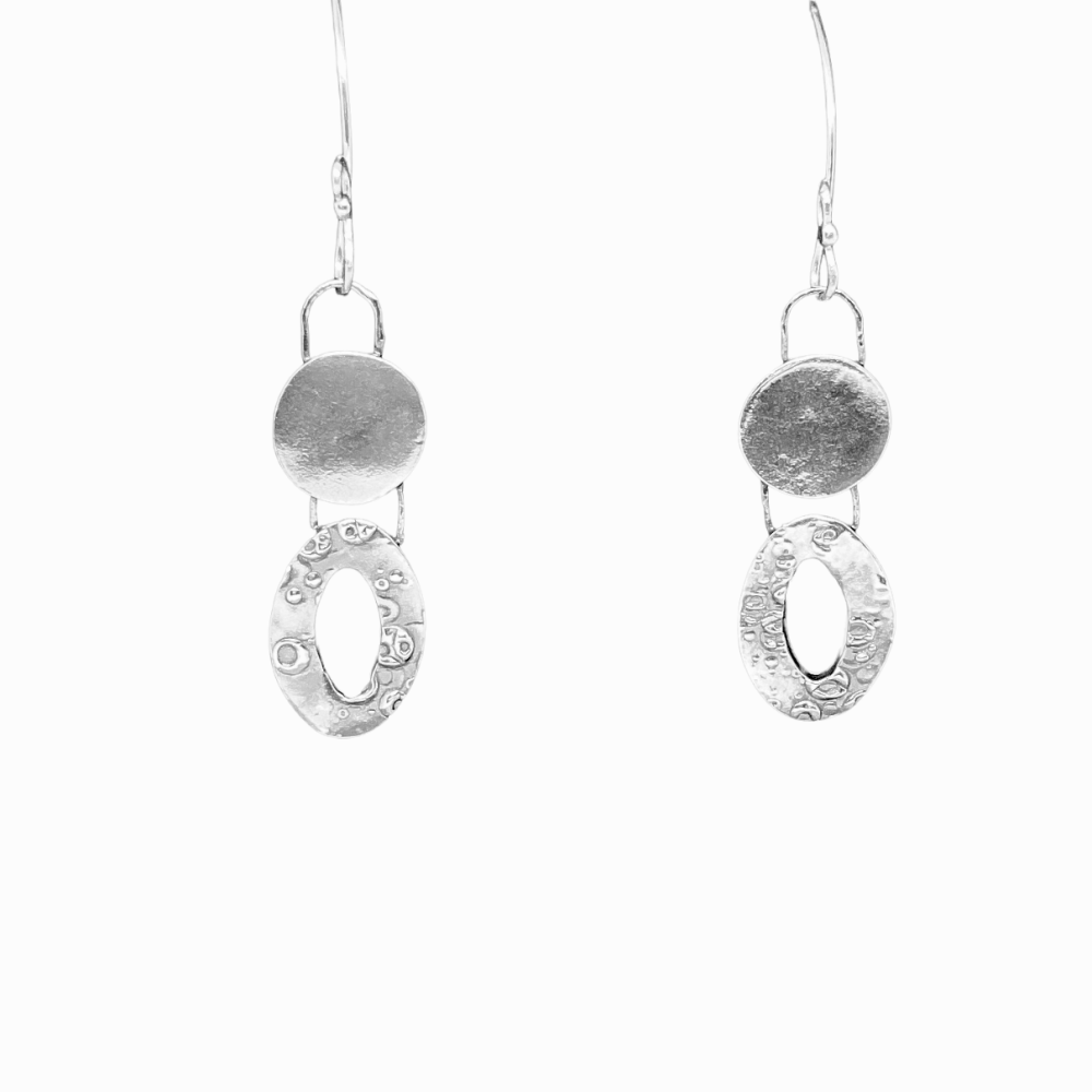 Handmade Silver Dangly Earrings -Party/Wedding/Statement jewellery