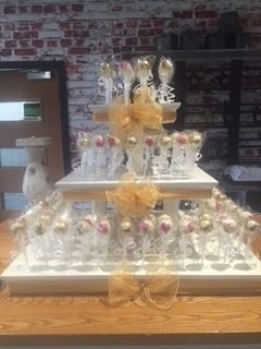 wedding cake pop tower