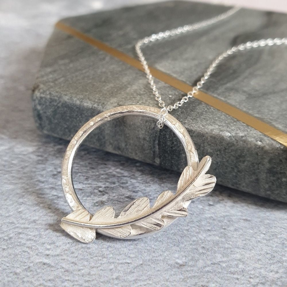 Sterling Silver Fern Necklace