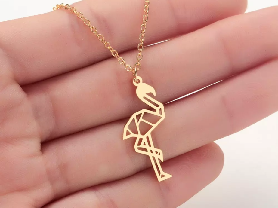 Rose Gold Flamingo Necklace