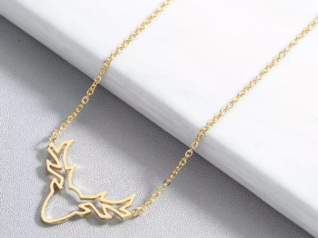 Rose Gold Stag Necklace