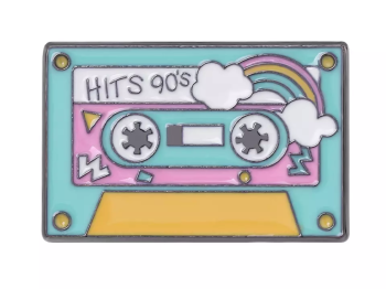 Hits 90’s Cassette Tape Pin Badge