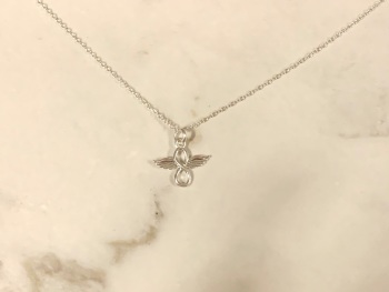 Sterling Silver Infinity Angel Necklace